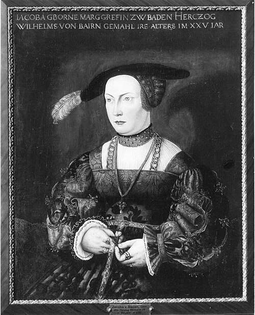 Maria Jakobäa, Gemahlin Herzog Wilhelms IV. von Bayern, , Peter Gärtner