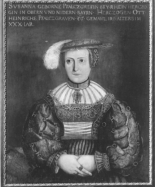 Portrait of Susanna of Bavaria (Susanna Geborne Pfalczgrefin Bey.Rhein Herczogin in Obern und Nidern, 1532, Peter Gärtner