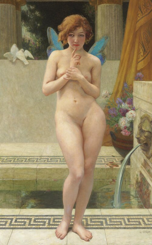 A Nymph by a Fountain, 1900, Guillaume Seignac