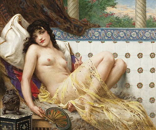 Odalisque with a Fan, , Guillaume Seignac
