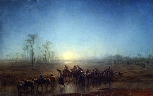 The Caravan, Egypt, 1863, François Pierre Barry