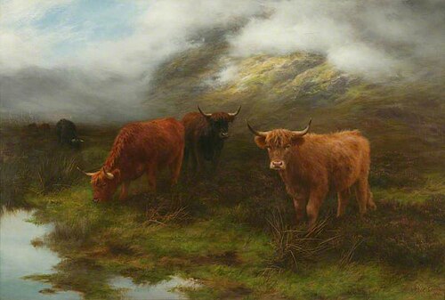 Highland Cattle, Perthshire, 1866, Peter Graham