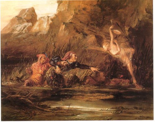Ariel and Caliban, 1865, William Bell Scott