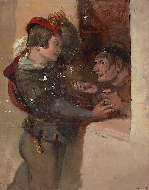 Study of Two Medieval Figures, 1857, William Bell Scott