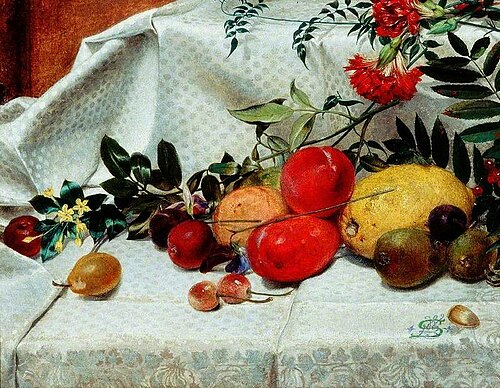 Study of Flowers and Fruit, 1860, William Bell Scott