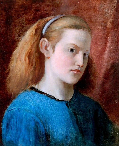 Girl in a Blue Dress, , William Bell Scott