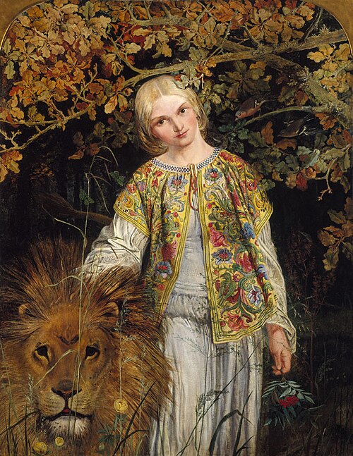 Una and the Lion (from Spenser's 'The Faerie Queene'), 1860, William Bell Scott