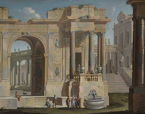 Architekturphantasie, 1768, Christoph Seckel