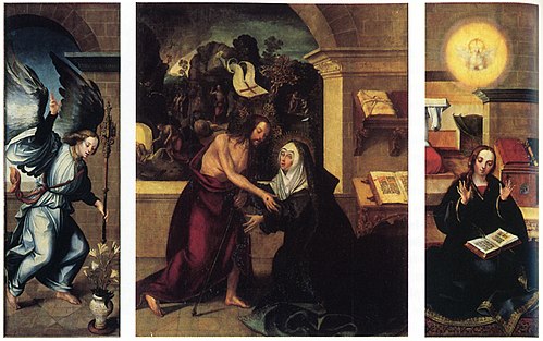Triptych of the Apparition of Christ to the Virgin, 1531, Garcia Fernandes