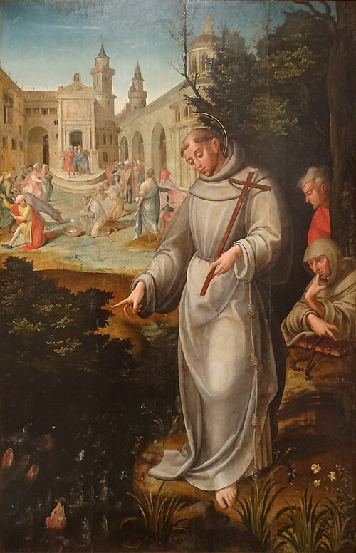 Saint Anthony preaching to the fishes, 1525, Garcia Fernandes