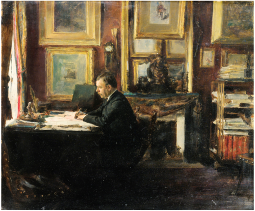Le comédien Constant Coquelin dans son étude, , Émile Friant