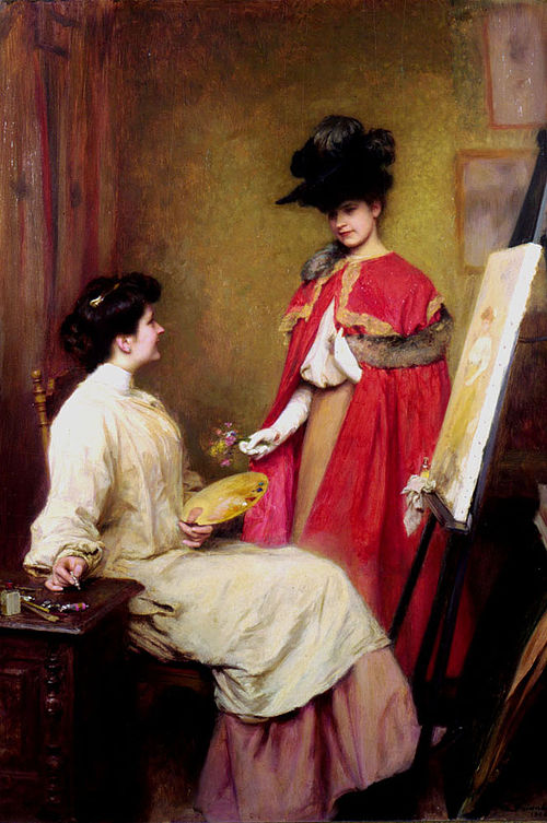 La visite au studio, 1906, Émile Friant