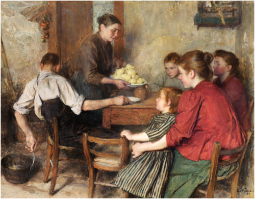 Le repas frugal, 1894, Émile Friant