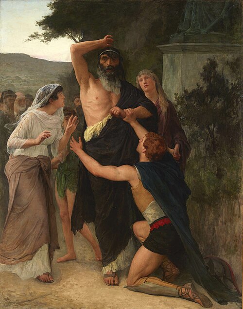 Œdipe maudit son fils Polynice, 1883, Émile Friant