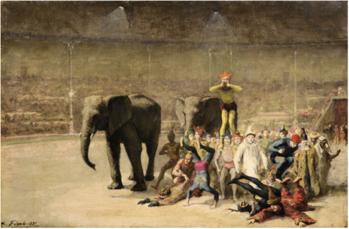 L'entrée des clowns, 1881, Émile Friant
