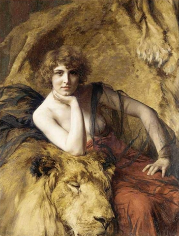 Femme au lion, 1919, Émile Friant