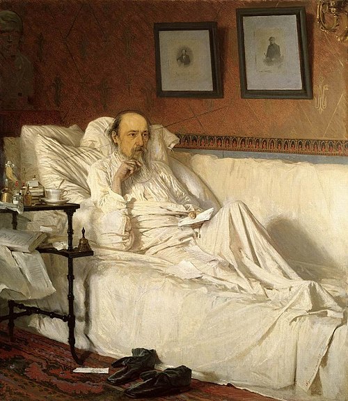 N. A. Nekrassov dans la période des « Derniers chants », 1877, Ivan Kramskoï
