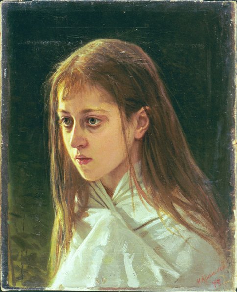 Tête de fille, 1878, Ivan Kramskoï