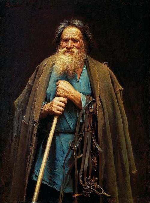 Peasant Holding a Bridle, 1883, Ivan Kramskoi