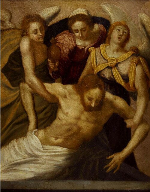 Christ lifted up by angels, 1609, Abraham Vinck