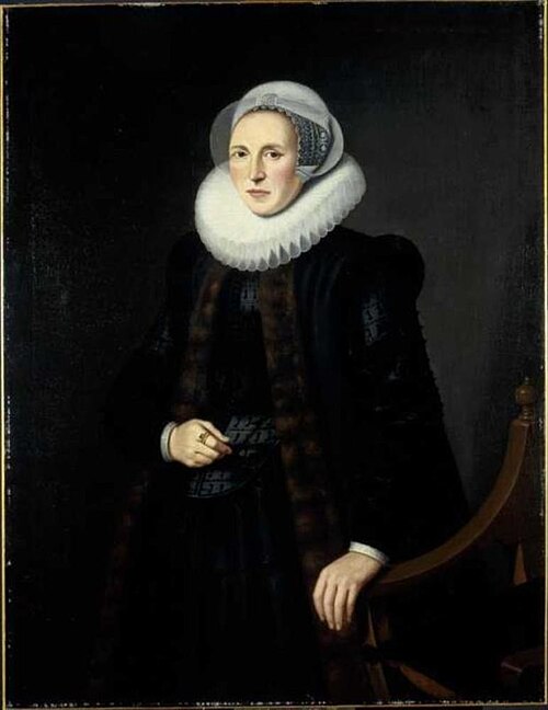 Portrait of Mayken Baccher (1565-1612), 1612, Abraham Vinck