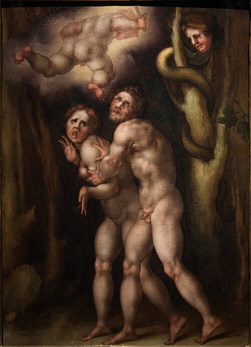 Expulsion d'Adam et Ève, 1535, Pontormo