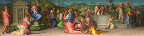 Joseph's brothers beg for help, 1515, Pontormo