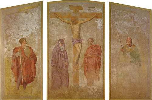 Tryptych of the crucifixion of Christ, 1521, Pontormo