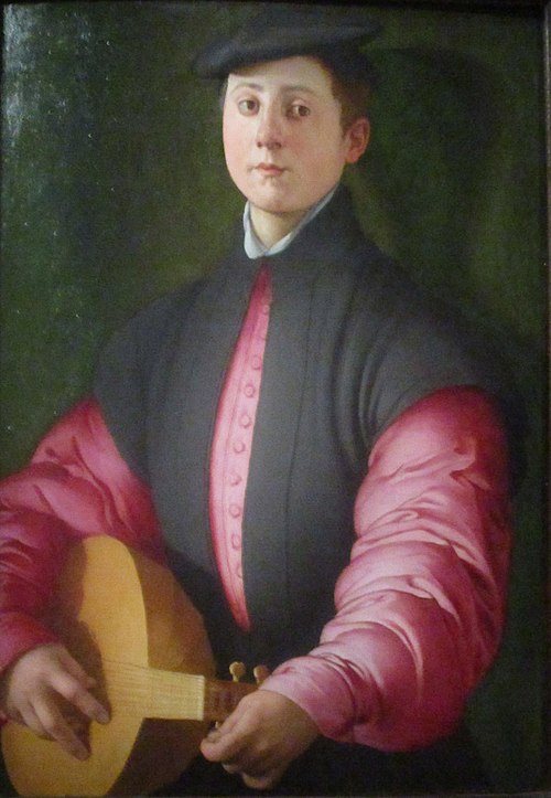 Portrait d'un joueur de luth, , Pontormo