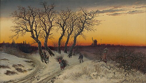 Zimní krajina, 1901, Antonín Waldhauser