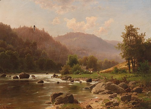 Scene by the River, , Adolf Chwala