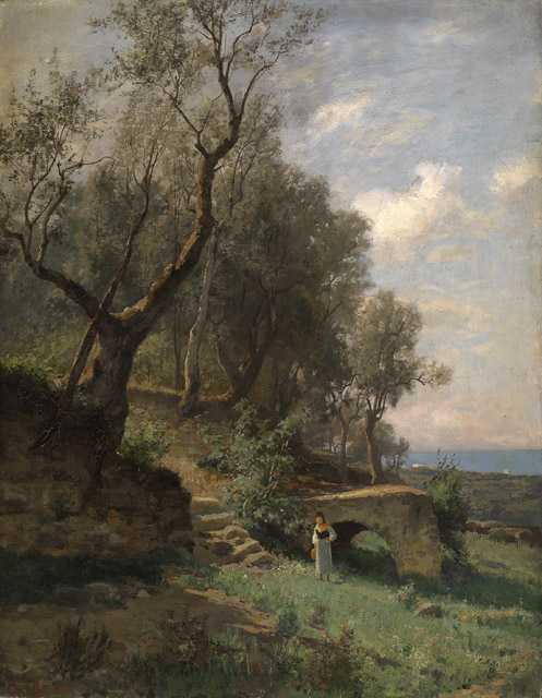 Italienische Landschaft, , Max Wilhelm Roman