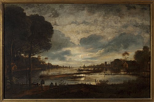 Moonlit landscape, , Petrus van Schendel