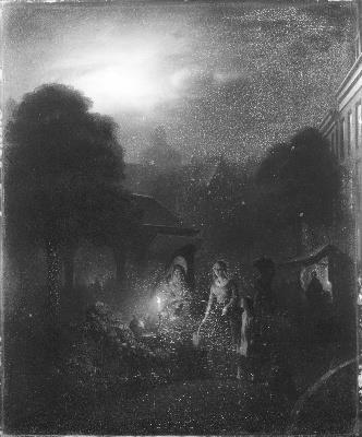 Avondmarkt in een Friese stad, 1849, Petrus van Schendel