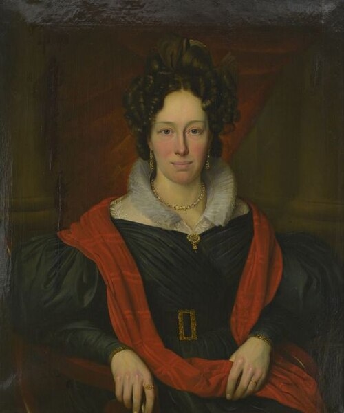 Portret van Anna Antoinette Brugger Maes (1803-1892), 1833, Petrus van Schendel