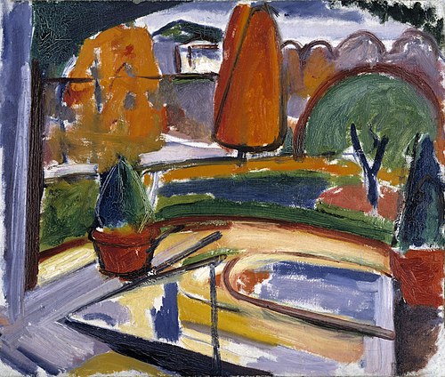 Landscape with Pond--Newman's Yard, 1923, Carl Newman
