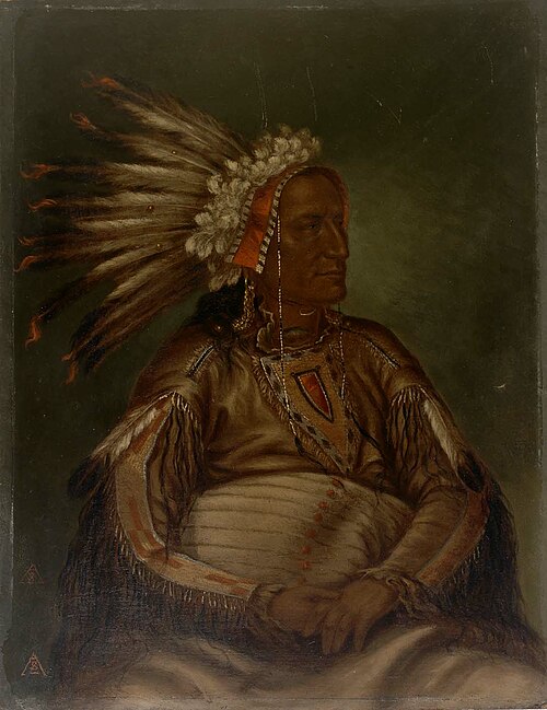 O-mata-ah-luta (Red Plume), 1887, Antonio Zeno Shindler