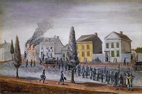 Fighting a Fire, 1870, William P. Chappel
