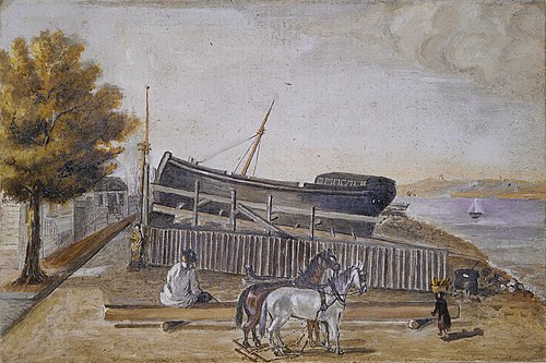 Berg's Ship Yard, 1870, William P. Chappel