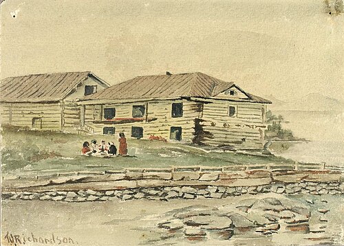 Buildings Going to Ruin, Alaska, 1884, 1884, Theodore J. Richardson