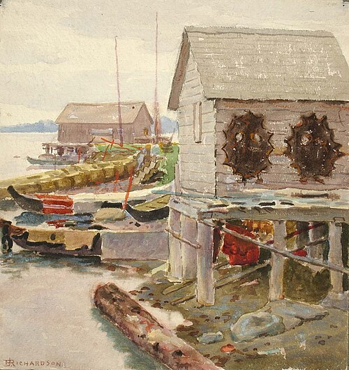 Drying Skins, Sitka, 1897, Theodore J. Richardson