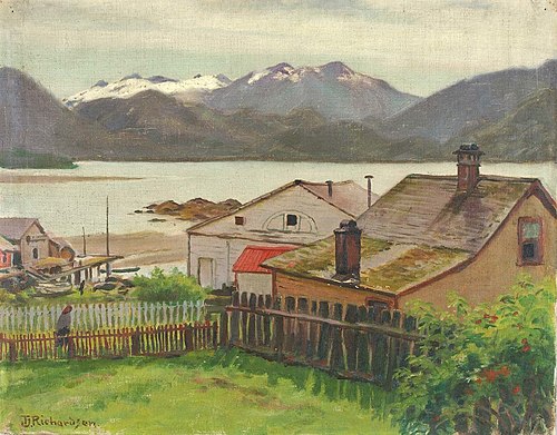 In the Old Quarter, Sitka, 1900, 1900, Theodore J. Richardson