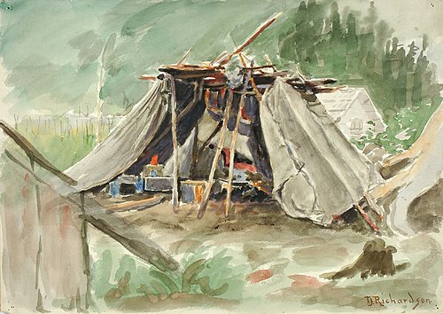 Indian Camp, Alaska, 1897, Theodore J. Richardson