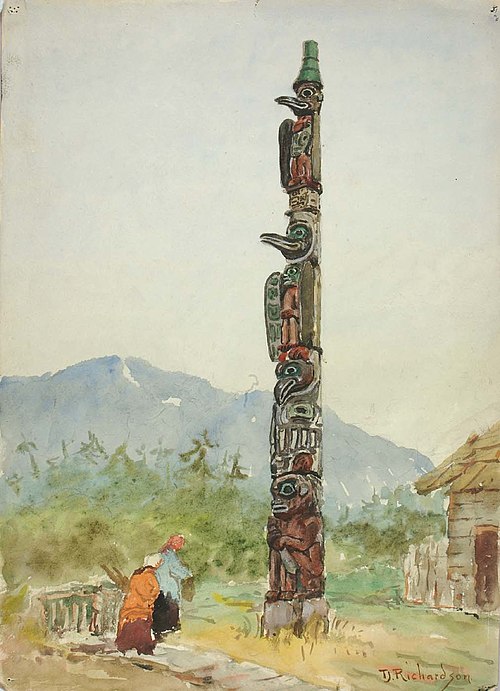 The Raven Totem Pole, 1897, Theodore J. Richardson