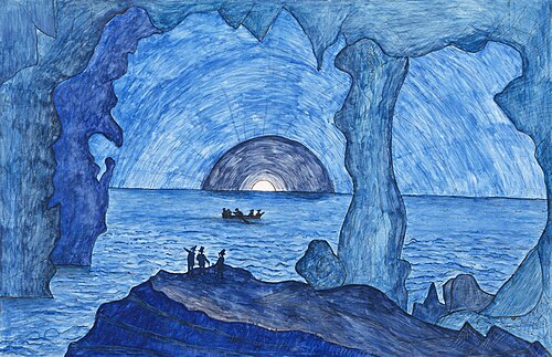 The Blue Grotto, 1880, Lawrence W. Ladd