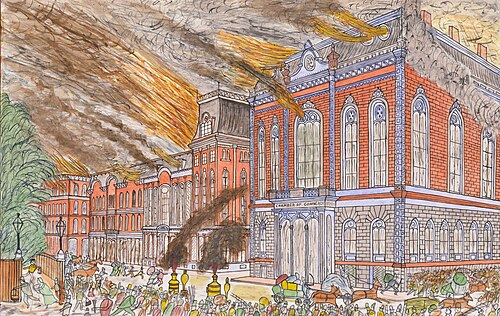 Chicago in Flames, 1880, Lawrence W. Ladd