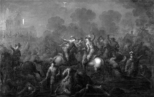 Udfaldet på Amager under Københavns belejring 1659, 1788, Anthon Christoffer Rüde