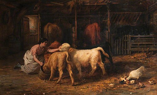 Feeding Time, 1885, Joseph Denovan Adam