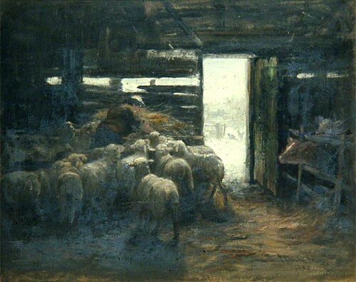 Hungry Sheep, 1888, Joseph Denovan Adam