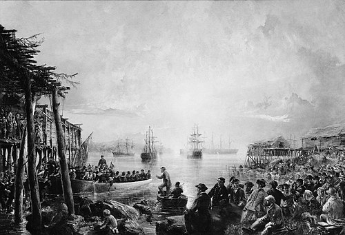 Landing at Newfoundland, 1866, Robert Charles Dudley